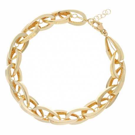 Bracelet chaîne avec élément goutte pour femme en or jaune 18 carats
