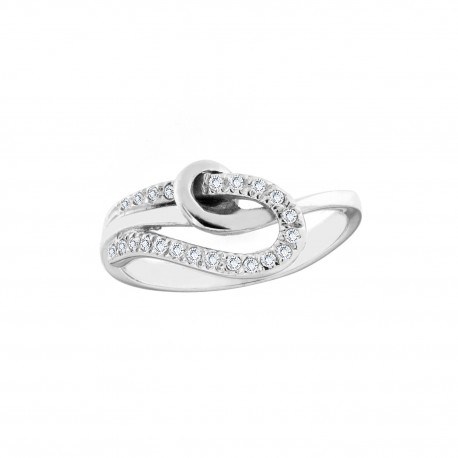 Women 18k White Gold with Cubic Zirconia Ring