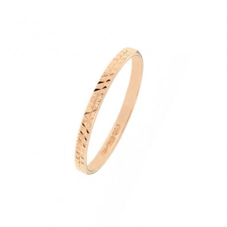Anello a Fascia In Oro Rosa 18 Carati