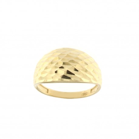 Kopułowy pierścionek z 18-karatowego żółtego złota