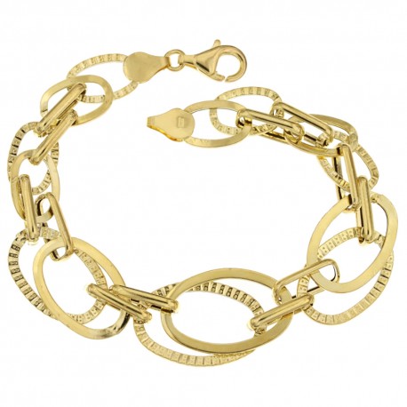 Yellow gold 18 Kt 7500/1000 link chain woman bracelet