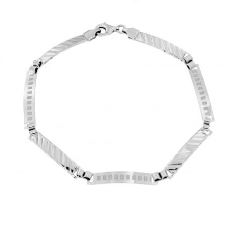 Pulsera para Hombre en Oro Blanco de 18k