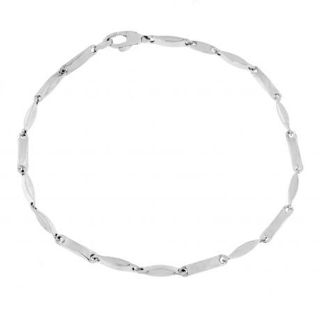 Pulsera para Hombre en Oro Blanco de 18k