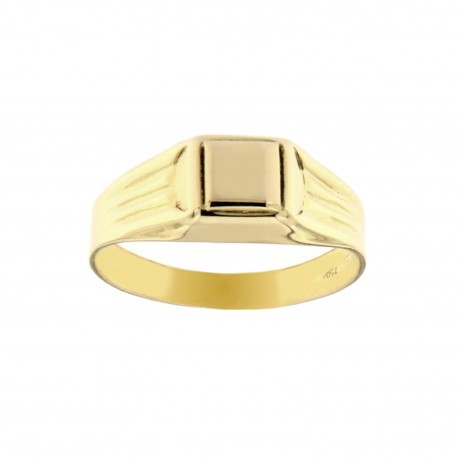 Κλασικό δαχτυλίδι σε κίτρινο χρυσό 18 καρατίων για άνδρες