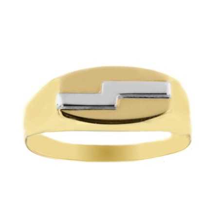 Men's Ring in 18K Yellow and White Gold