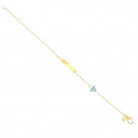 18 kt yellow gold bracelet with baby pacifier