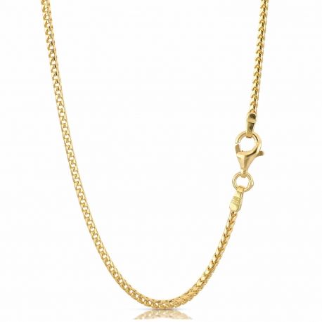 Colar Franco Mesh em ouro amarelo 18K