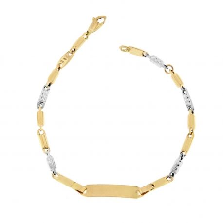 Bracelet en or jaune et blanc 18 carats