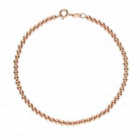 Bracelet microbillé en or rose 18 carats