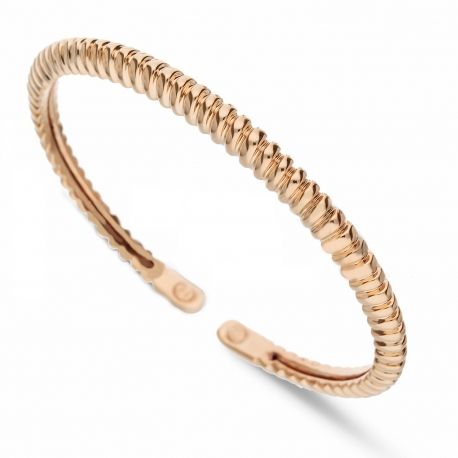 Bracciale in oro Rosa 18 kt Rigido e Rigato