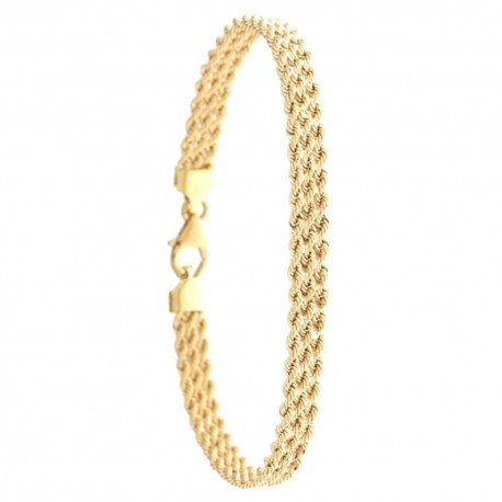 Yellow Gold 18k 750/1000 interlaced bracelet