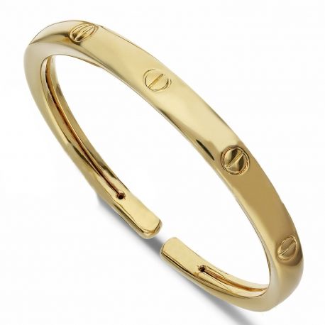 Άκαμπτο βραχιόλι από κίτρινο χρυσό 18 καρατίων
