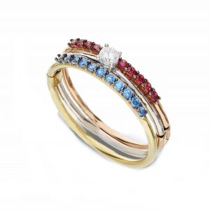 Ventaglio Ring en Or blanc,...