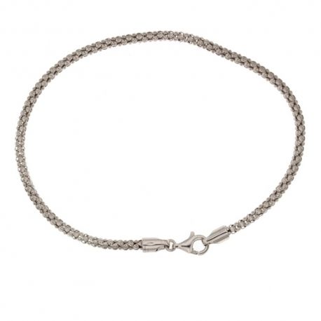 18 Kt 750/1000 kultainen rannekoru, pop-corn-malli, kiiltävä pinta naisille