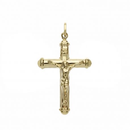 Kríž bombardovaný mužom v 18 karátovom žltom zlate
