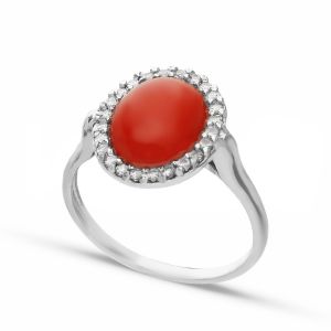 Anel em ouro branco 18K com...