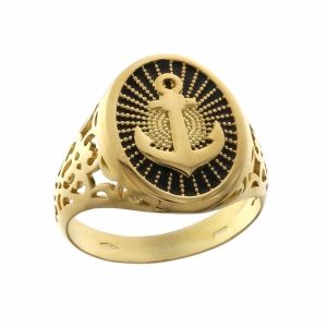 Schildring aus 18-karätigem...