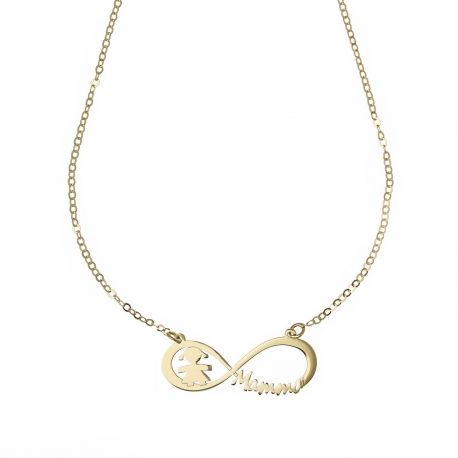 Infinity Mother kaklarota sievietēm no 18K zelta