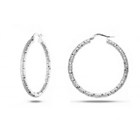 Earrings in 18k wit goud