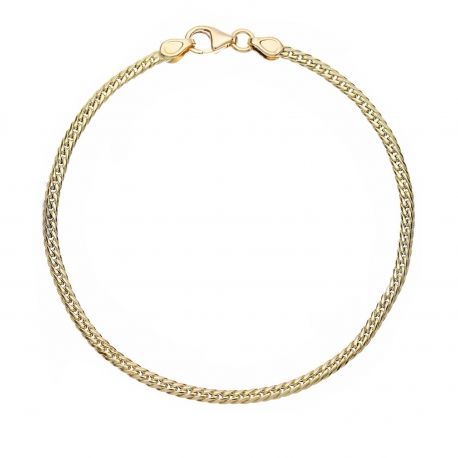 Brățară liniară unisex din aur galben de 18K