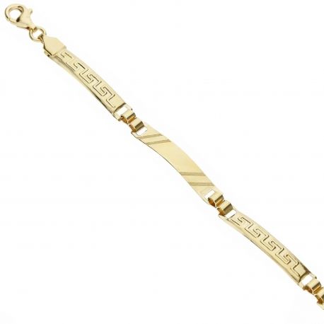 18 karaat gouden mansplatenarmband