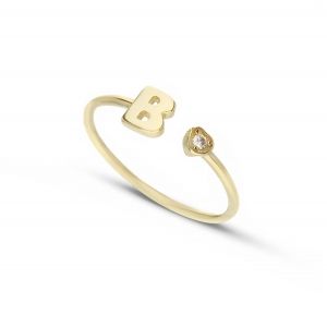 Sõrmus tähega "B" 18k...