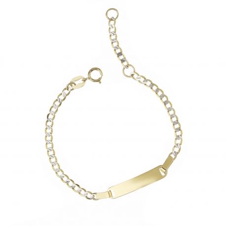 Pulseira de corrente com 18K ouro bebê Targa