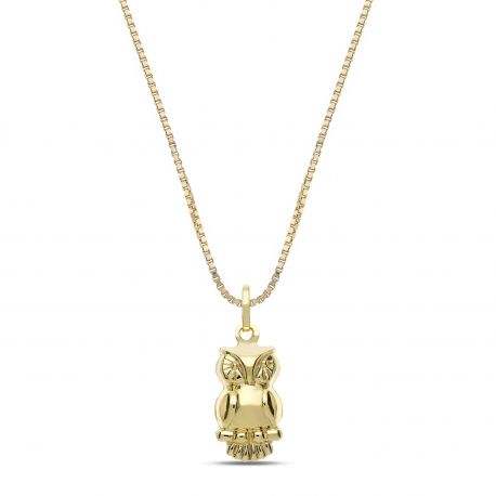 Colar em Ouro Amarelo 18k com Coruja