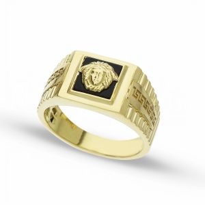 18k Gelber Goldring für...