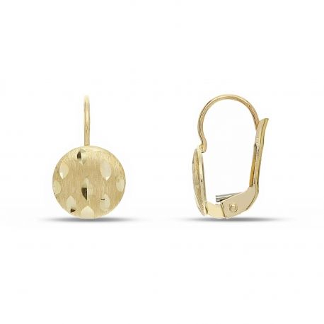 Pendientes redondos de oro amarillo 18 Carats