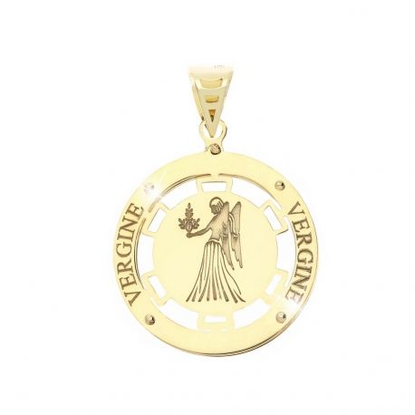 Κίτρινο χρυσό 18 καρατίων μενταγιόν ζωδίου Virgo