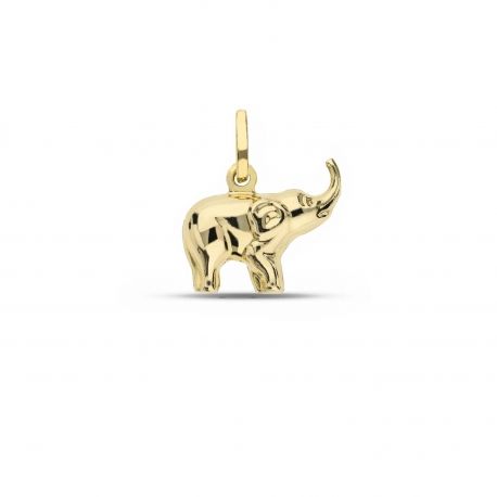 Colgante elefante en oro amarillo 18k