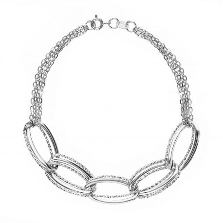 Bracciale a Catena in Oro Bianco 18k