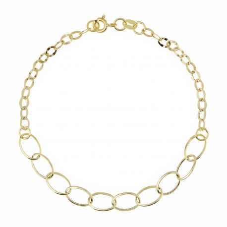 Pulsera de cadena de oro amarillo