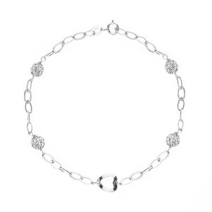 Kettingarmband met hart in...