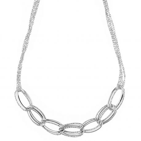 Kettingband in 18k wit goud