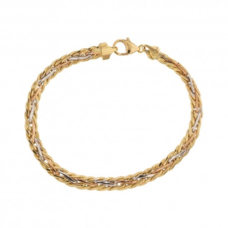 18K 750/1000 gouden armband, cobra-model, gepolijste afwerking voor dames