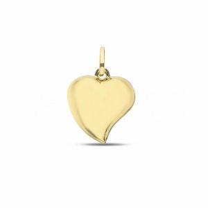 Pendentif de coeur jaune or...