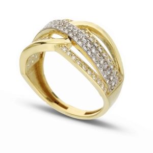 Zirconium ring i hvid og...
