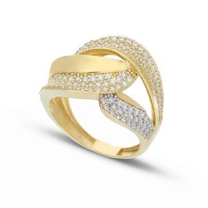 Anneau avec Zirconia en or...