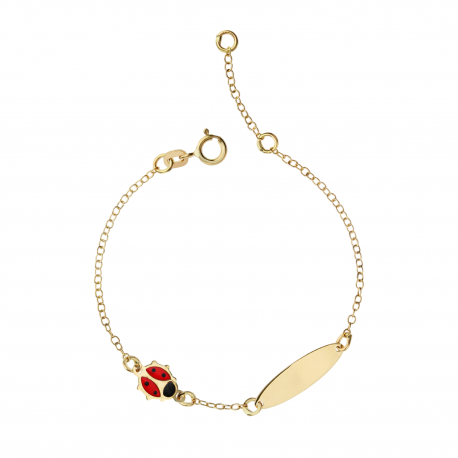 Bracelet with Plate and Rose Gold 18k