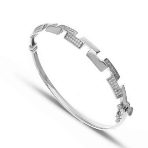 18k Weiß Gold Rigid Armband...