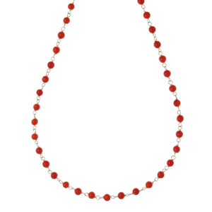 Ketting met koraal in 18k...