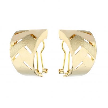 Orecchini a Fasce in Oro Giallo 18k