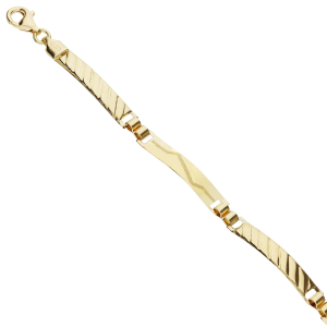 Bracelet plaque d'or jaune 18k