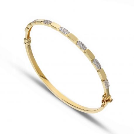 Rygidní náramek se žlutým zlatem