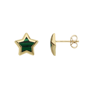 18k Gelb Gold Bombed Star...