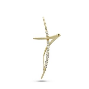 Gelbgold Kreuz Anhänger 18k...