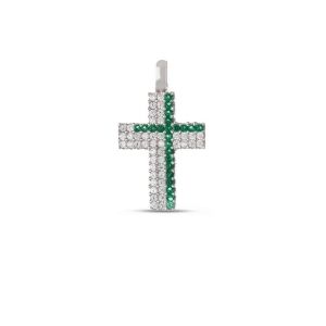 18k Weißgold Kreuz Anhänger...