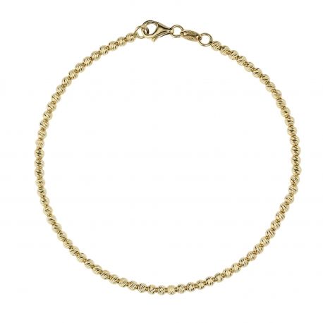 Kugleblæst armbånd i 18K gult guld